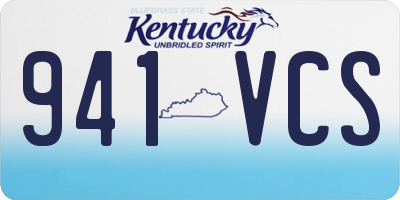 KY license plate 941VCS