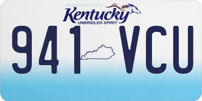 KY license plate 941VCU