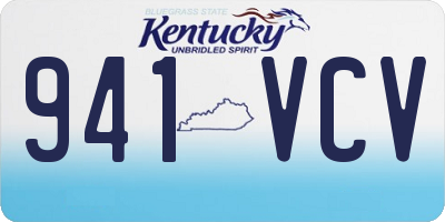 KY license plate 941VCV