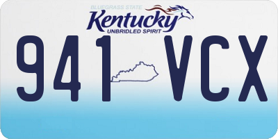 KY license plate 941VCX