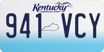 KY license plate 941VCY