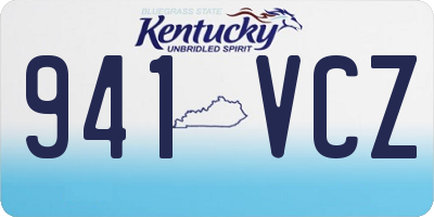 KY license plate 941VCZ