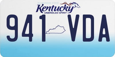 KY license plate 941VDA
