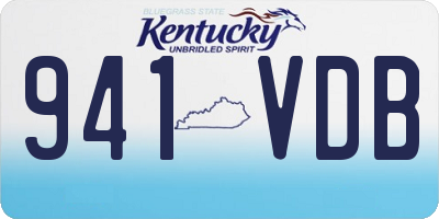 KY license plate 941VDB