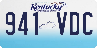 KY license plate 941VDC