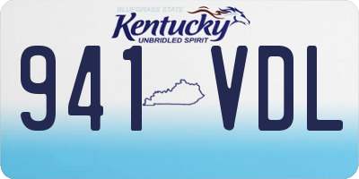 KY license plate 941VDL