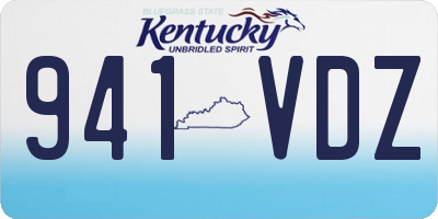 KY license plate 941VDZ