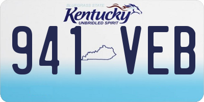 KY license plate 941VEB
