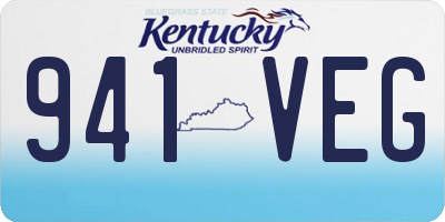 KY license plate 941VEG