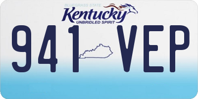 KY license plate 941VEP