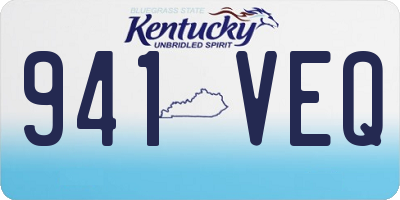 KY license plate 941VEQ