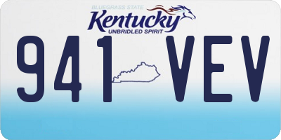 KY license plate 941VEV