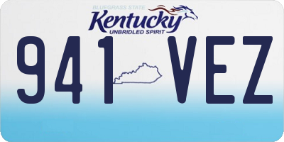 KY license plate 941VEZ
