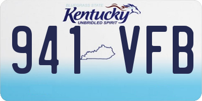 KY license plate 941VFB