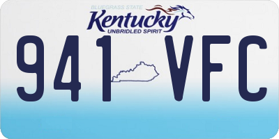 KY license plate 941VFC
