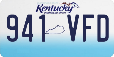 KY license plate 941VFD