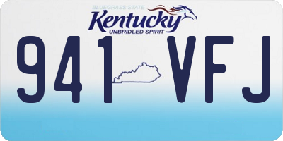 KY license plate 941VFJ
