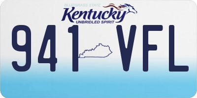 KY license plate 941VFL