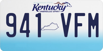 KY license plate 941VFM