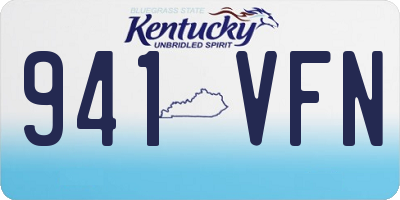 KY license plate 941VFN