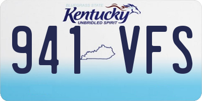 KY license plate 941VFS