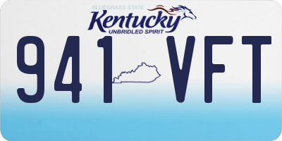 KY license plate 941VFT