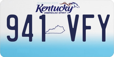 KY license plate 941VFY