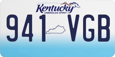KY license plate 941VGB