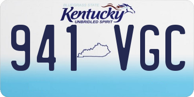 KY license plate 941VGC