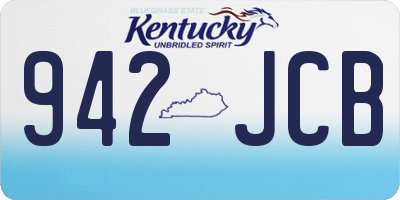 KY license plate 942JCB