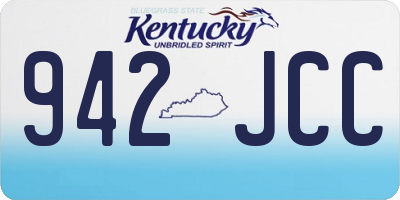 KY license plate 942JCC