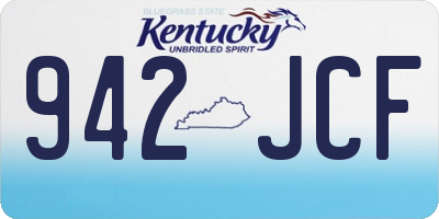 KY license plate 942JCF
