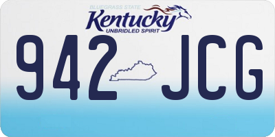 KY license plate 942JCG