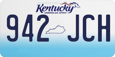 KY license plate 942JCH