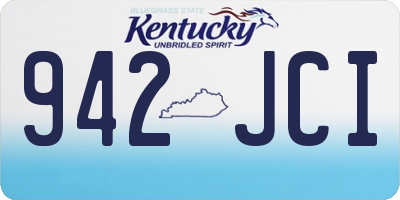 KY license plate 942JCI