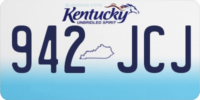 KY license plate 942JCJ