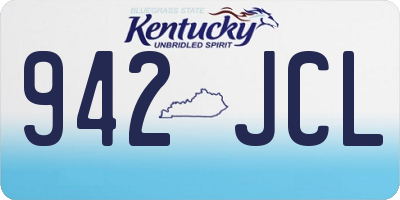 KY license plate 942JCL