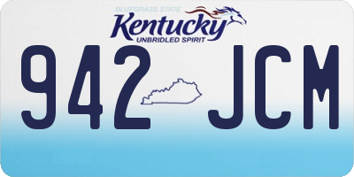 KY license plate 942JCM