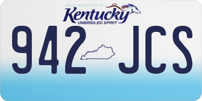 KY license plate 942JCS