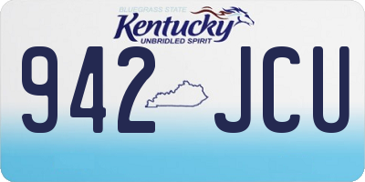 KY license plate 942JCU