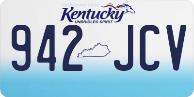 KY license plate 942JCV