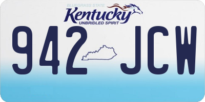 KY license plate 942JCW
