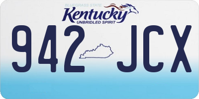 KY license plate 942JCX