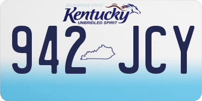 KY license plate 942JCY