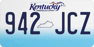 KY license plate 942JCZ