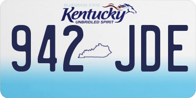 KY license plate 942JDE
