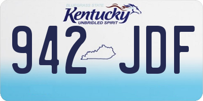 KY license plate 942JDF