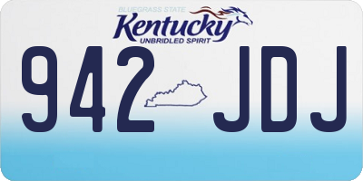 KY license plate 942JDJ