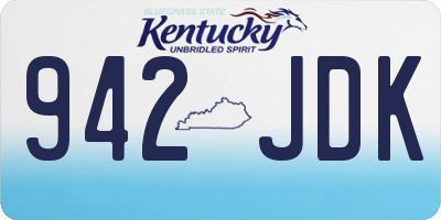 KY license plate 942JDK