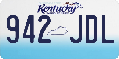 KY license plate 942JDL